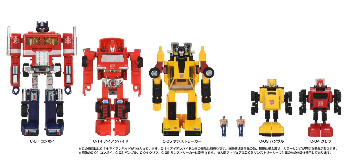 Takara Tomy Missing Link C-14 铁皮宣传图片 – 比例